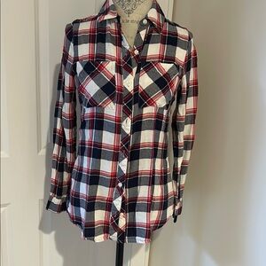 Plaid Button-Up Shirt